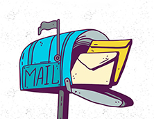 smiley mail envelope